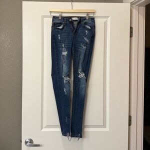 KanCan Dark Blue Distressed Skinny Jeans